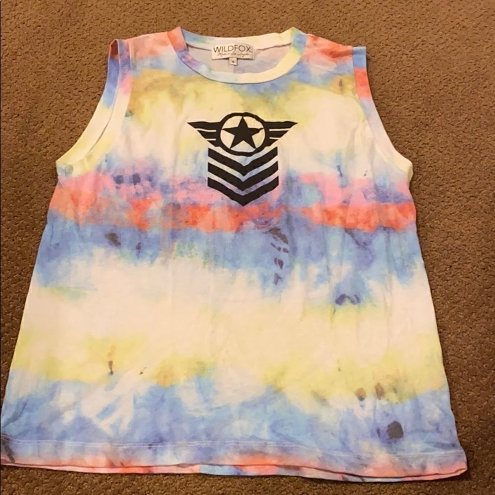 Wildfox Tie Dye Star Tank Top